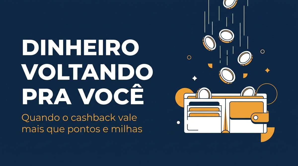 Arte com o texto Dinheiro voltando pra você ao lado de moedas caindo sobre uma carteira